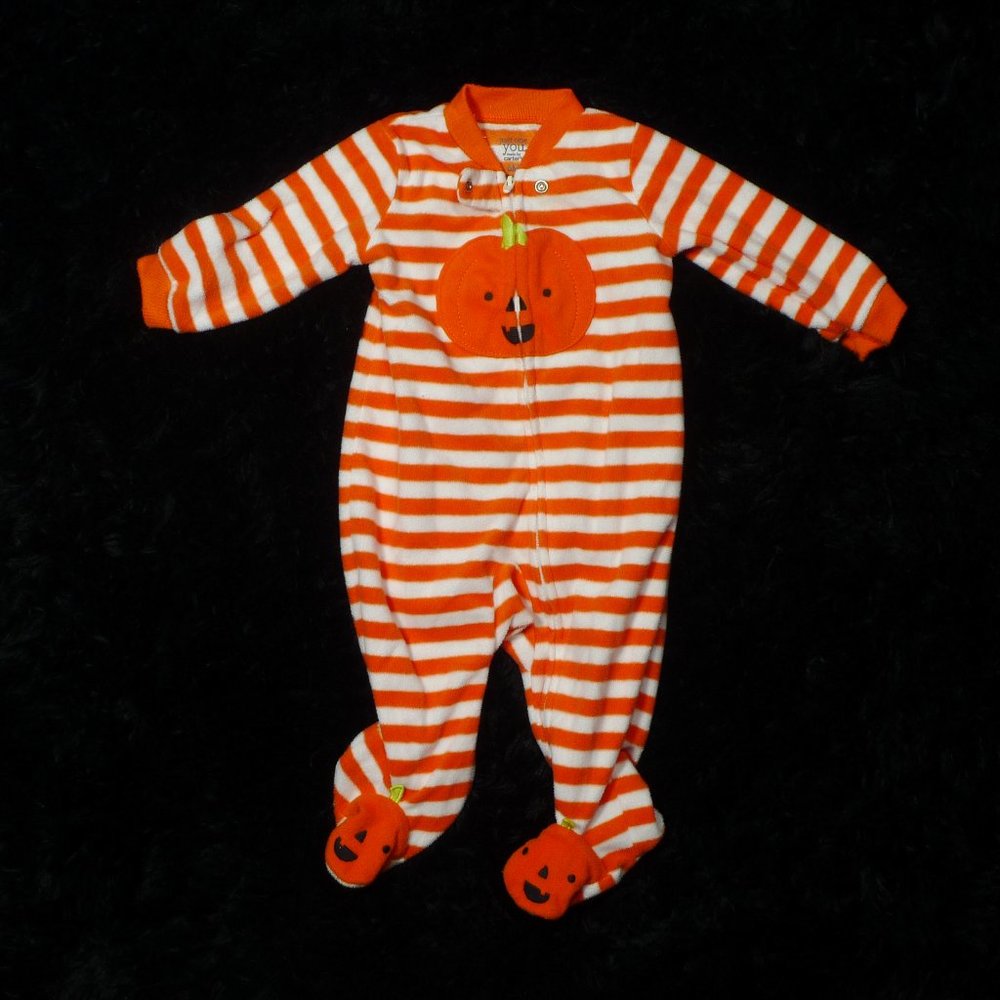 Carter's Pumpkin Halloween Footed Pajamas